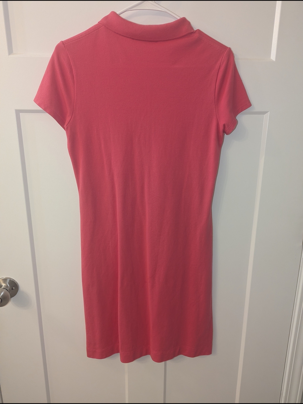 Lacoste Coral-Pink Short Sleeve Polo Mini Dress - Picture 4 of 4